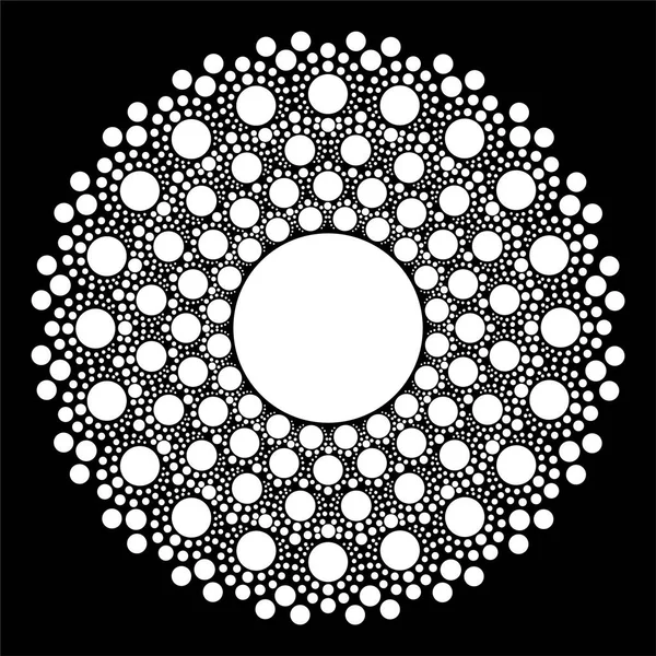 Cercle Mandala vecteur sur fond noir — Image vectorielle