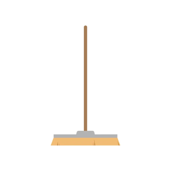 Broom on white background , vector — Stock Vector