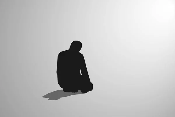 Hombre islámico rezando Oración musulmana — Archivo Imágenes Vectoriales