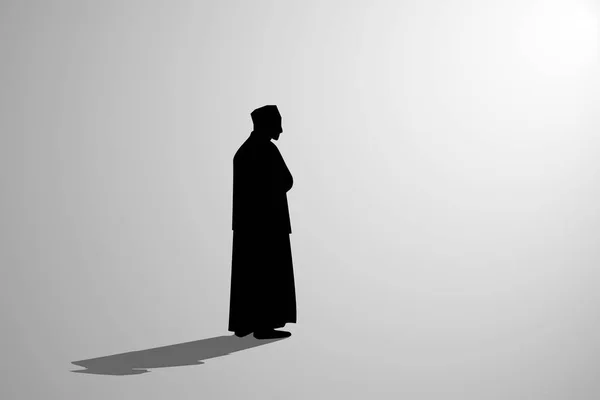 이슬람 남자 무슬림 기도 기도 — 스톡 벡터