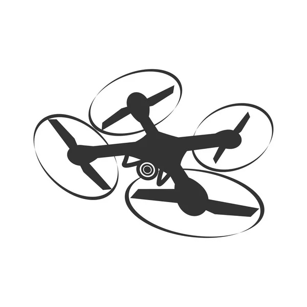 Foto und Video Drohne Symbol, Vektor — Stockvektor