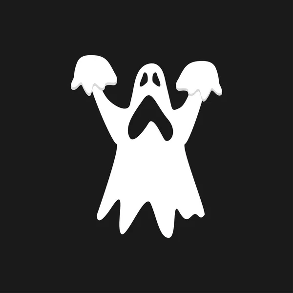 Ghost ikon elszigetelt fekete háttér. — Stock Vector