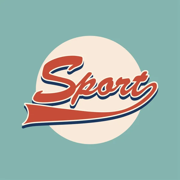 Meldung "Sport" Vintage Style Farbe — Stockvektor