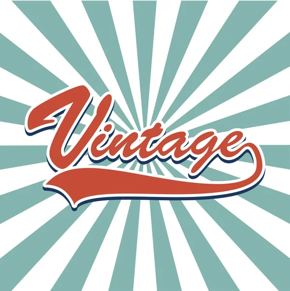 Message " Vintage " Vintage style color — Stock Vector