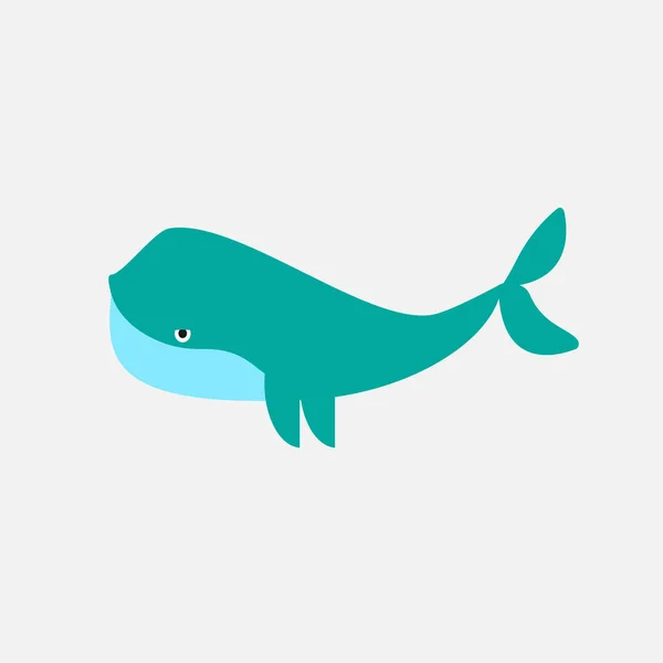 Дизайн логотипу кита на білому тлі — стоковий вектор