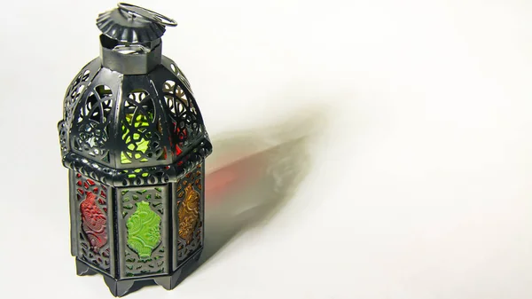 Lightened Lantern style Arab or Morocco — Stock Photo, Image
