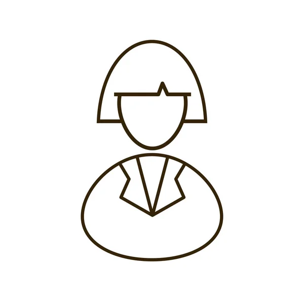 Business woman Line symbol, vector — Stock Vector