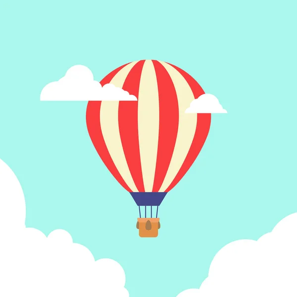 Ballon op hemelachtergrond of blauwe achtergrond — Stockvector