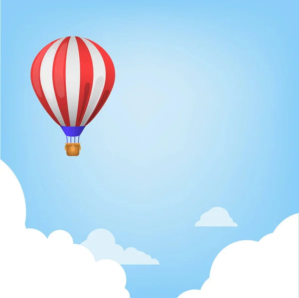 Воздушный шар на фоне неба или голубой фон — стоковый вектор
