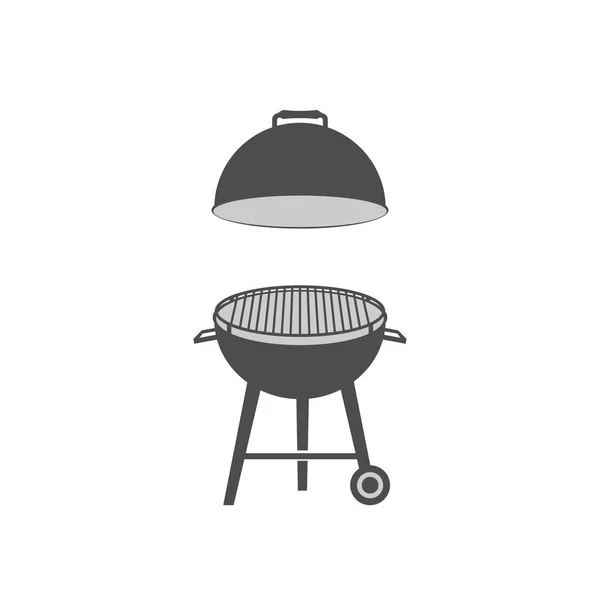 Icône de barbecue vecteur, symbole de fête barbecue — Image vectorielle