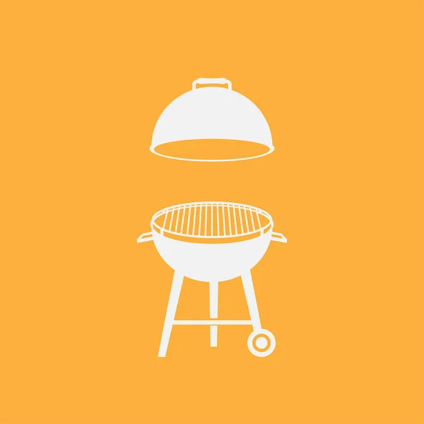 Icône de barbecue vecteur, symbole de fête barbecue — Image vectorielle