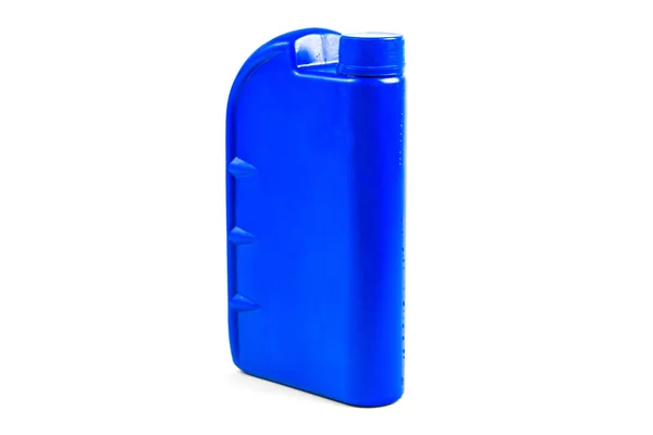 Пластиковый контейнер для моторного масла изолированы, Автомобильная бутылка масла — стоковое фото