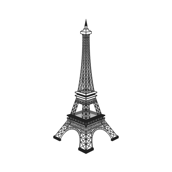 パリ エッフェル タワー ベクトル図アイコン デザイン — ストックベクタ