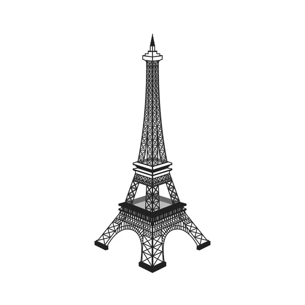 Ilustración del vector de la torre Eiffel, París. Diseño de iconos — Vector de stock