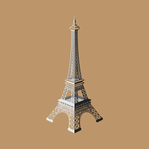 Ilustración del vector de la torre Eiffel, París. Diseño de iconos — Archivo Imágenes Vectoriales