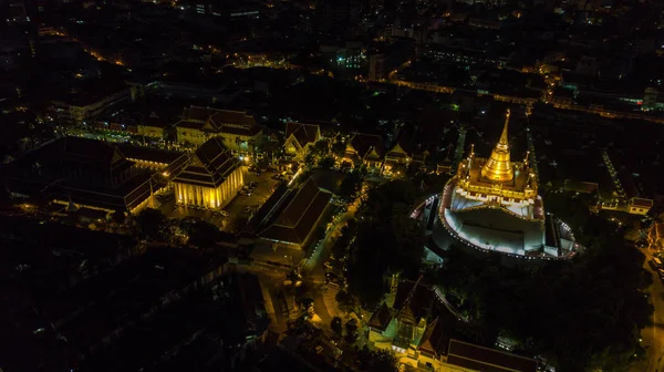 'Golden Mountain' Wat Saket Ratcha Wora Maha Wihan popular Ba — Foto de Stock