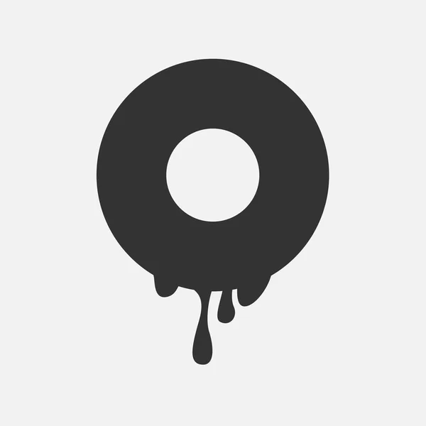 Σύμβολο εικονίδιο του εικονογράφηση διάνυσμα ντόνατ ζάχαρη — Διανυσματικό Αρχείο