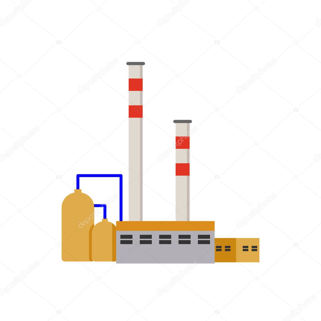 Factory Industrial Buildings Power plants vector