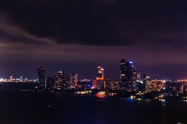 Pattaya city   in twilight time and midnight time ,  Thailand — Stock Photo, Image