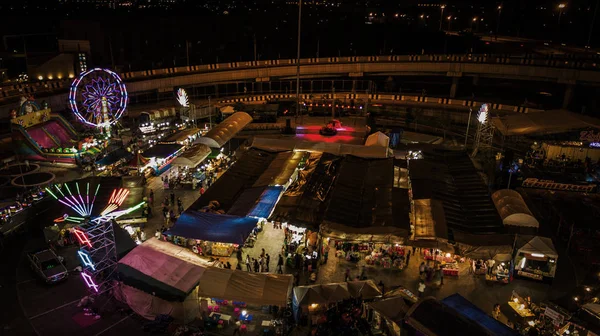 Zdjęcia lotnicze z Świątynia Festiwal w Tajlandii — Zdjęcie stockowe