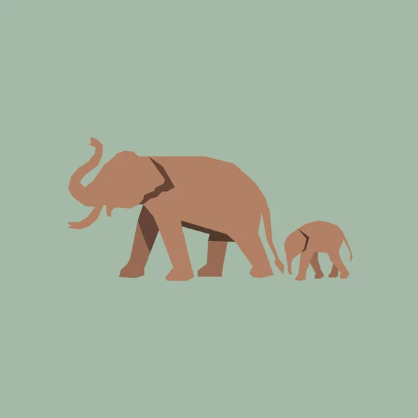 Elefant Logotypen Vektor Konst — Stock vektor