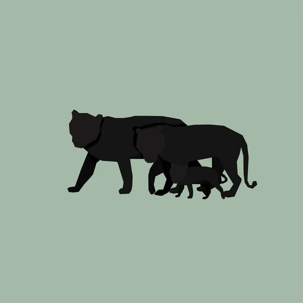 Black Panther Vektor Logo — Stock vektor