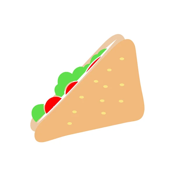 Sandwich Pictogram Logo Vector — Stockvector
