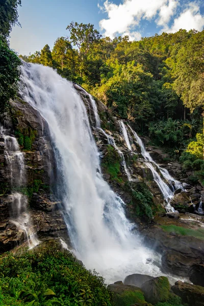 Wachirathan Falls Waterfall in Chang Mai Thailand — Stock Photo, Image
