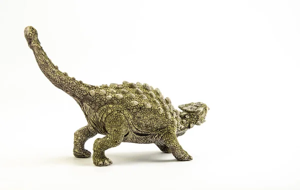 Ankylosauru Beyaz Arkaplanda Dinozor — Stok fotoğraf