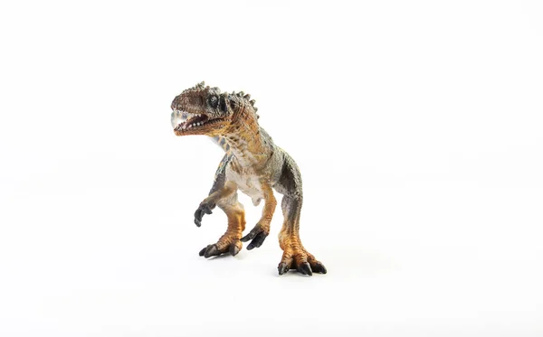 Allozaura Dinozaur Białym Tle — Zdjęcie stockowe