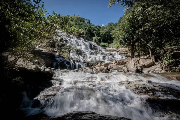 Cascada Mae Chang Mai Tailandia — Foto de Stock