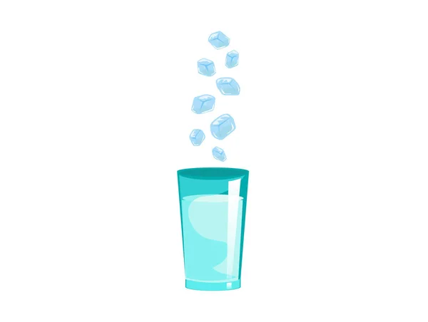 Ett Glas Vatten Och — Stock vektor