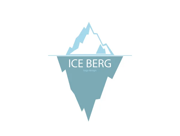 Design Logotipo Berg Gelo Fundo Branco — Vetor de Stock