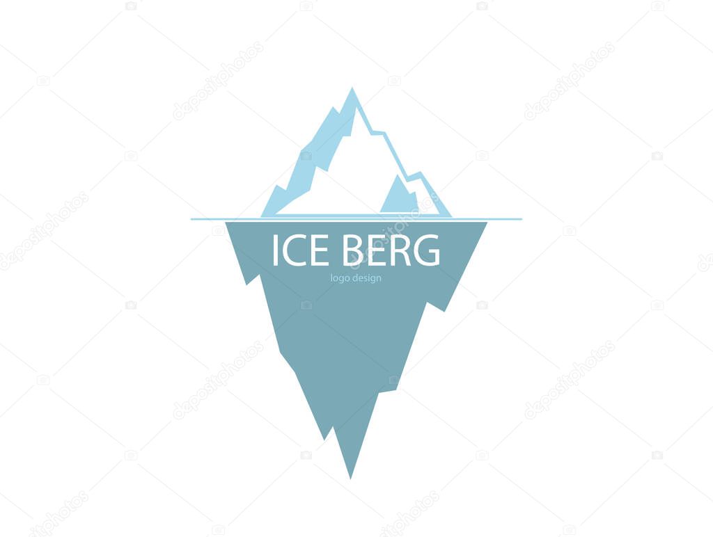 ice berg logo design on the white background