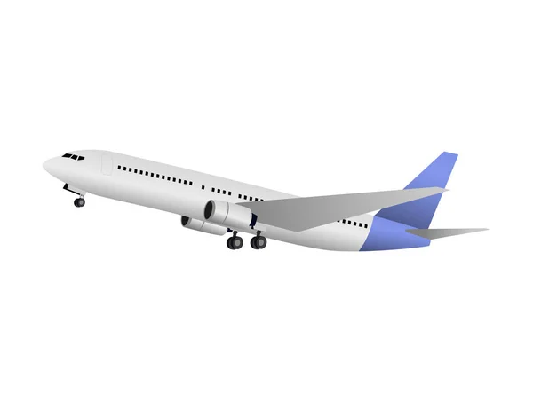 Samolot Wektor Konstrukcja Panorama Podróży Transport — Wektor stockowy