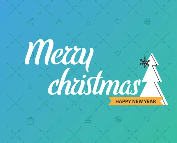 Feliz Navidad y año nuevo diseño de tarjetas de felicitación, línea de vacaciones icono de arte ornamento decoración ilustración . — Vector de stock