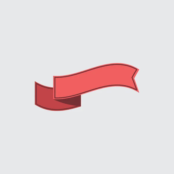 Illustration des roten Bändchens. Sie können Web-App und andere. — Stockvektor
