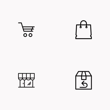 E-ticaret satır Icon set
