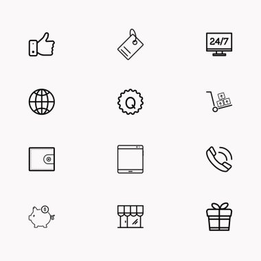 E-ticaret satır Icon set