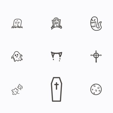 Cadılar Bayramı simgeler vektör kümesi