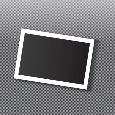 Vintage tarzı. Yapışkan bantlar ile vektör çizim. Foto gerçekçi Retro fotoğraf çerçeve şablonu fotoğraflarınız için.