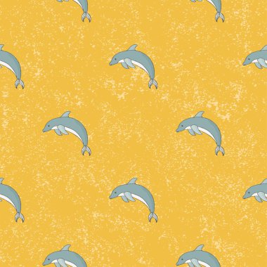 Dikişsiz desen yunus arka plan.