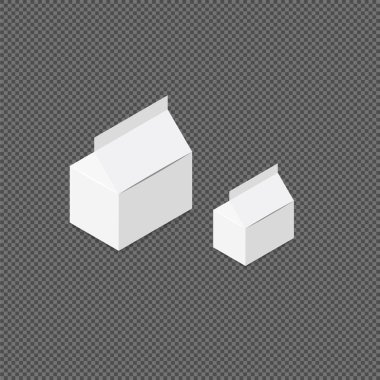Beyaz kare kutu. Karton kutu, konteyner, ambalaj. 