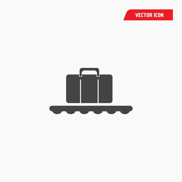 Poggyász, poggyász ikonján, szerkezeti vektor jele. — Stock Vector