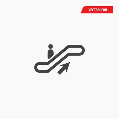 Yürüyen merdiven yukarı simgesi. Vektör konsept illüstrasyon tasarımı için.