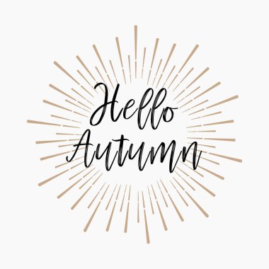 Merhaba sonbahar. Altın glitter arka plan