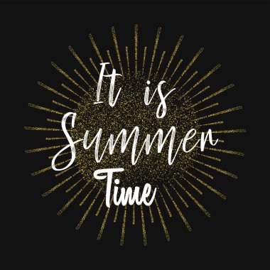 Yaz mevsimindeyiz. Altın glitter arka plan