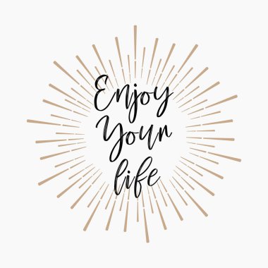 Hayatın tadını çıkarın. Altın glitter arka plan