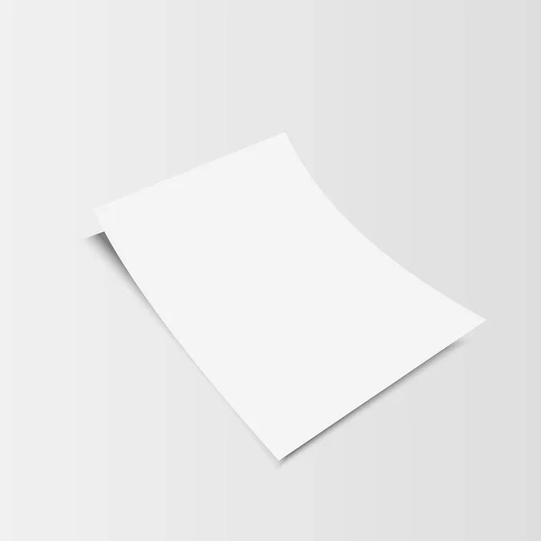 Papier lege mock up sjabloon. Vector — Stockvector