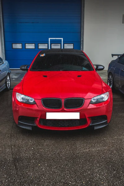 Red modern design sport coupe — Stock Photo, Image